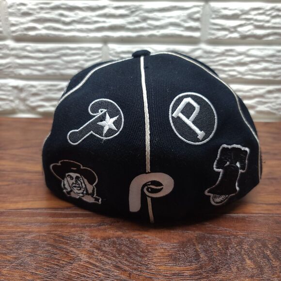American Needle Phillies Cooperstown Fitted Cap Mens 7 5/8 Black Liberty Bell - Picture 4 of 10